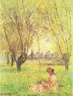 Claude Monet Woman Seated Under the Willows France oil painting art